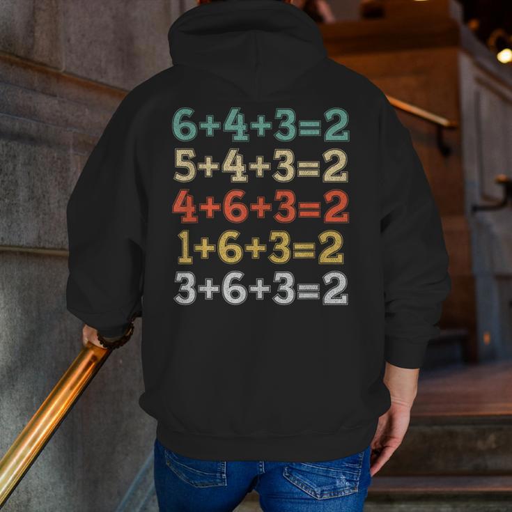 Baseball Math Sports Double Play Teacher School 2022 Men Zip Up Hoodie Back Print, funny gift
