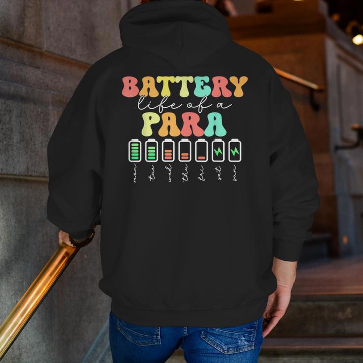 Battery Life Of A Para SPED Parapro Teacher Squad Men Zip Up Hoodie Back Print, funny gift Battery Life Of A Para SPED Parapro Teacher Squad Men Zip Up Hoodie Back Print, funny gift