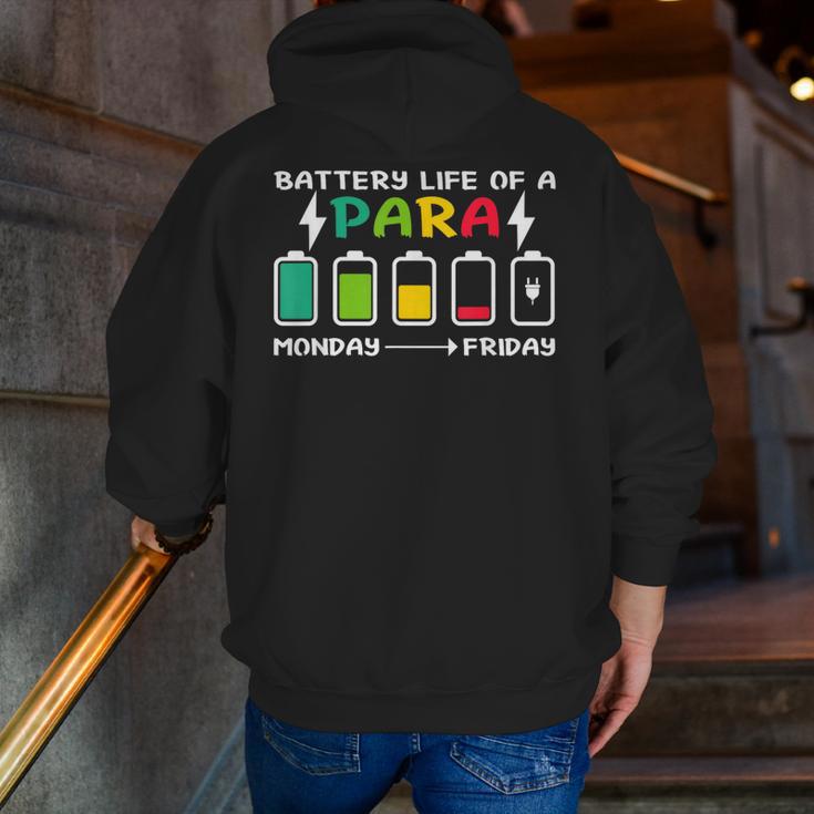 Battery Life Of a Paraprofessional Para Teacher Life Men Zip Up Hoodie Back Print, funny gift Battery Life Of a Paraprofessional Para Teacher Life Men Zip Up Hoodie Back Print, funny gift