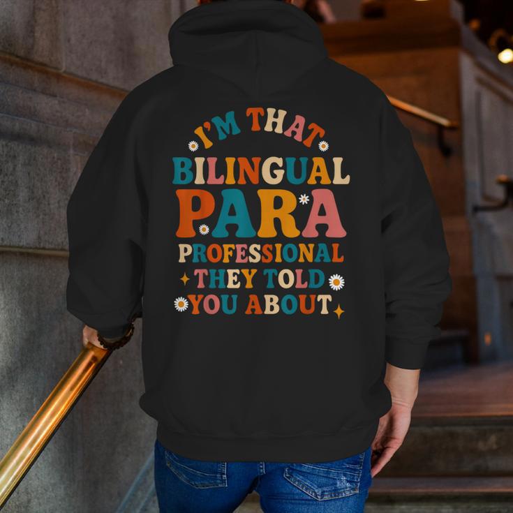 Bilingual Paraeducator Paraprofessional Parapro Teachers Men Zip Up Hoodie Back Print, funny gift Bilingual Paraeducator Paraprofessional Parapro Teachers Men Zip Up Hoodie Back Print, funny gift