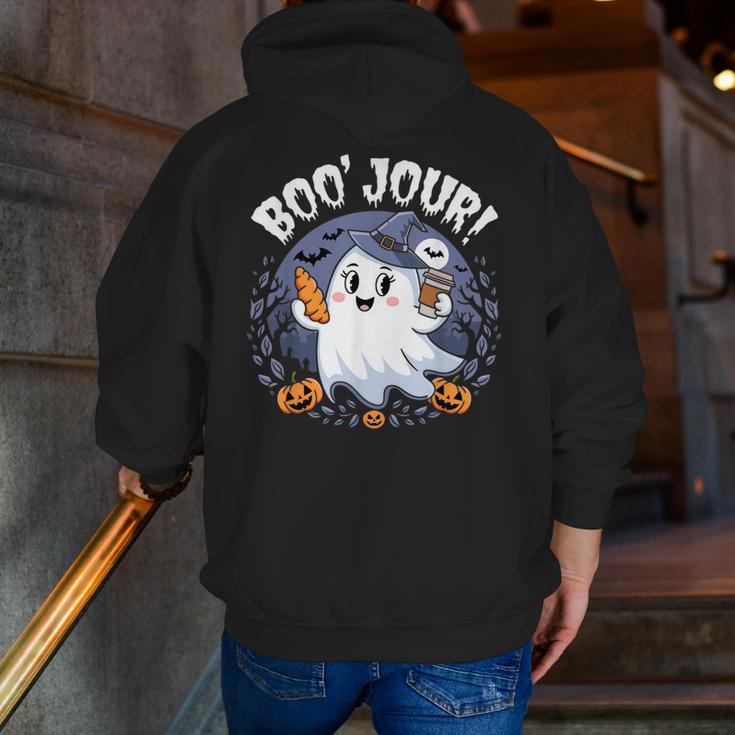 Boo Jour Ghost Halloween French Teacher Cute Coffe Croissant Men Zip Up Hoodie Back Print, funny gift Boo Jour Ghost Halloween French Teacher Cute Coffe Croissant Men Zip Up Hoodie Back Print, funny gift