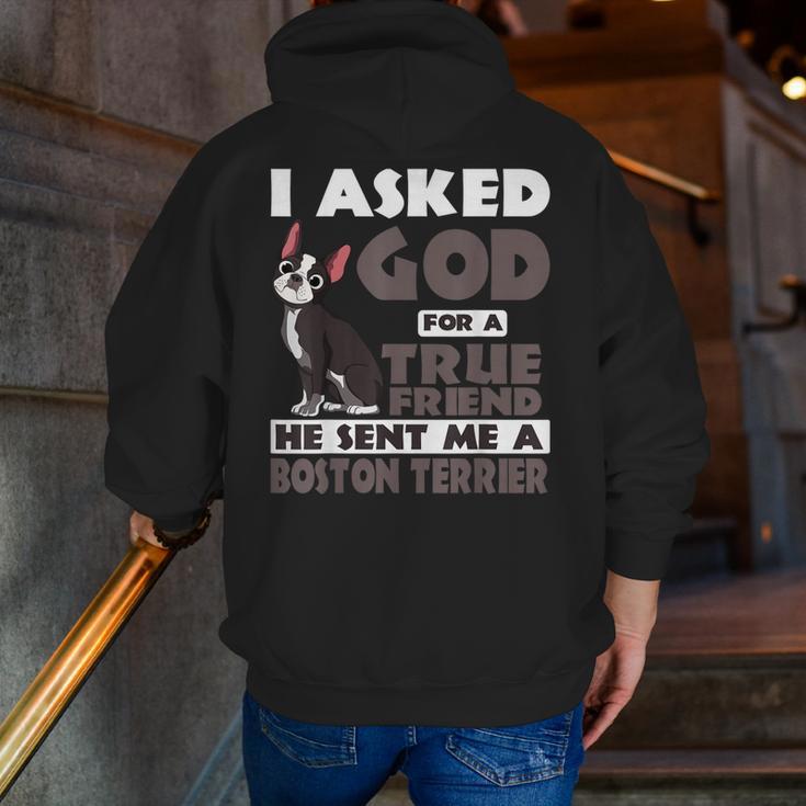 Boston Terrier American Gentleman Non-Sporting Dog Lover Men Zip Up Hoodie Back Print, American Boston Terrier Hoodies, funny gift