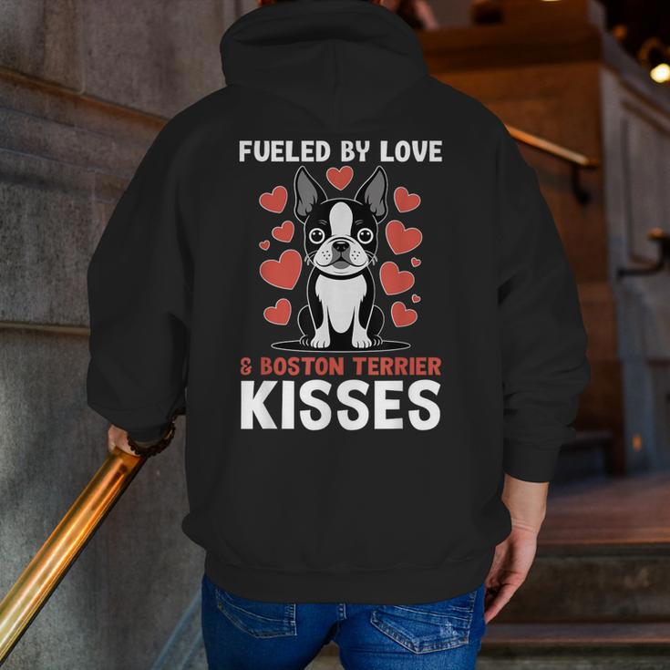 Boston Terrier Dog Men Zip Up Hoodie Back Print, funny gift