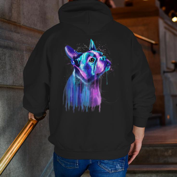 Boston Terrier Dog For a Boston Terrier Mom Men Zip Up Hoodie Back Print, Boston Terrier Mom Hoodies, funny gift