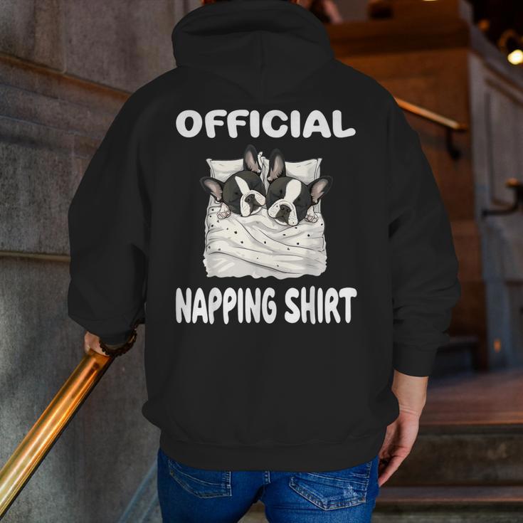 Boston Terrier Dog Official Sleepshirt Pajamas Nightgown For Men Women Kids Men Zip Up Hoodie Back Print, funny gift