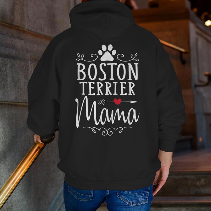 Boston Terrier Mama Boston Terrier Lover Shirt Men Zip Up Hoodie Back Print, funny gift
