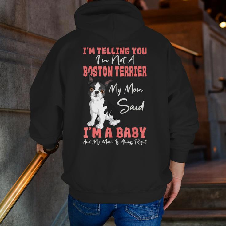 Boston Terrier Mom American Gentleman Dog Lover Mother's Day Men Zip Up Hoodie Back Print, Boston Terrier Mom Hoodies, American Boston Terrier Hoodies, funny gift