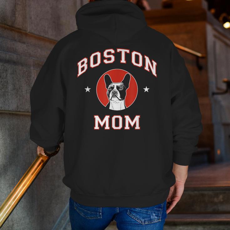 Boston Terrier Mom Dog Mother Men Zip Up Hoodie Back Print, Boston Terrier Mom Hoodies, funny gift