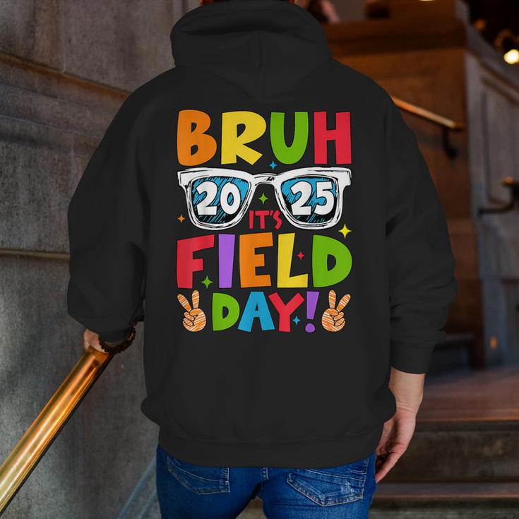 Bruh It's Field Day Teacher Boys Girls Kids Field Day 2025 Men Zip Up Hoodie Back Print, funny gift Bruh It's Field Day Teacher Boys Girls Kids Field Day 2025 Men Zip Up Hoodie Back Print, funny gift