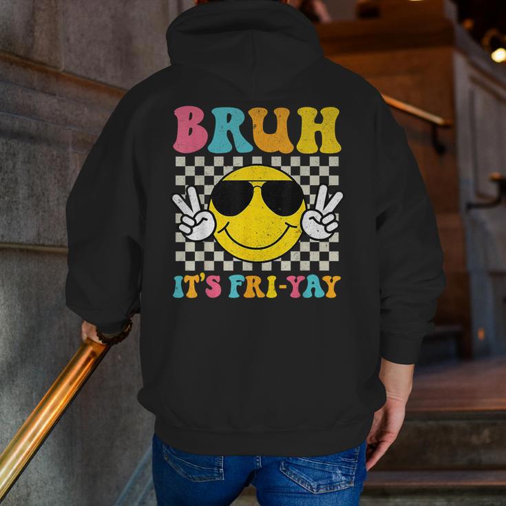 Bruh It's Fri-Yay Friday Weekend Smile Face Teacher Student Men Zip Up Hoodie Back Print, funny gift Bruh It's Fri-Yay Friday Weekend Smile Face Teacher Student Men Zip Up Hoodie Back Print, funny gift