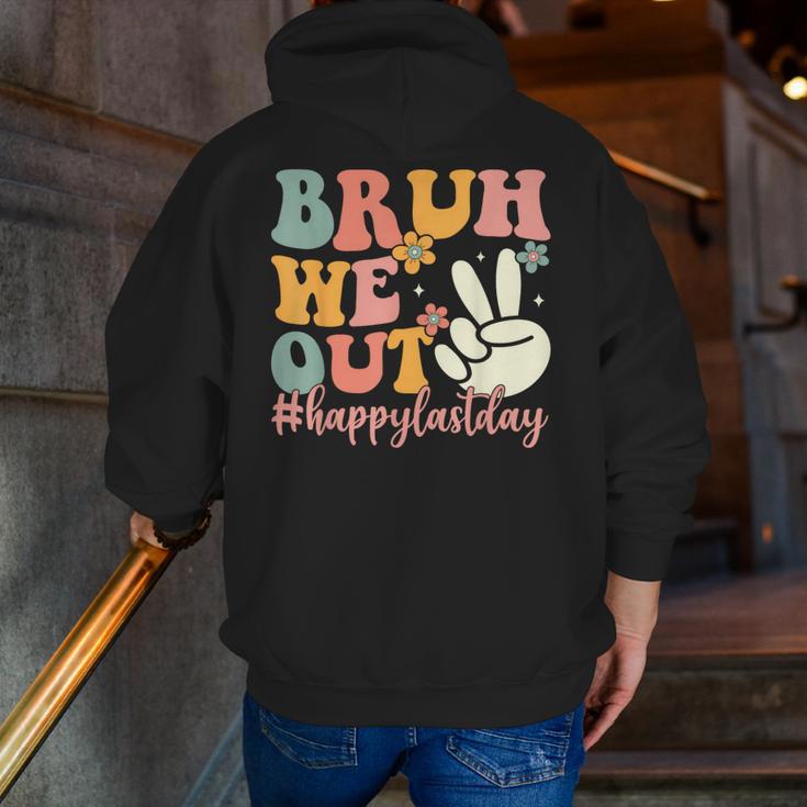 Bruh We Out Teacher Retro Last Day Of School Boys Girls Kids Men Zip Up Hoodie Back Print, funny gift Bruh We Out Teacher Retro Last Day Of School Boys Girls Kids Men Zip Up Hoodie Back Print, funny gift