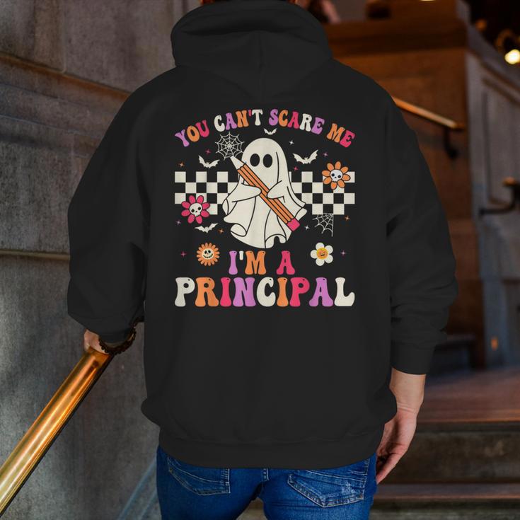 You Can't Scare Me I'm a Principal Halloween Teacher Men Zip Up Hoodie Back Print, funny gift You Can't Scare Me I'm a Principal Halloween Teacher Men Zip Up Hoodie Back Print, funny gift