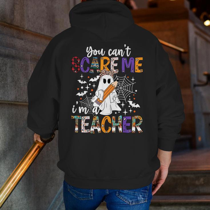 You Can't Scare Me I'm A Teacher Halloween Costume Men Zip Up Hoodie Back Print, funny gift You Can't Scare Me I'm A Teacher Halloween Costume Men Zip Up Hoodie Back Print, funny gift