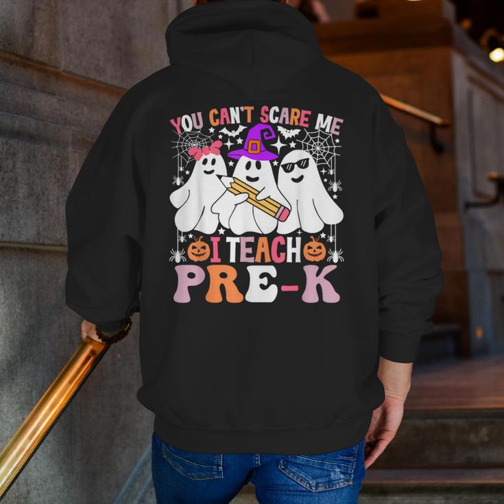 You Can't Scare Me I Teach Pre-k Halloween Teacher Men Zip Up Hoodie Back Print, funny gift You Can't Scare Me I Teach Pre-k Halloween Teacher Men Zip Up Hoodie Back Print, funny gift