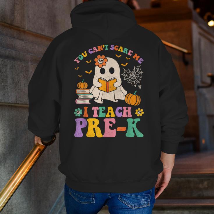 You Can't Scare Me I Teach Pre-k Teacher Halloween Ghost Men Women Kids Men Zip Up Hoodie Back Print, funny gift You Can't Scare Me I Teach Pre-k Teacher Halloween Ghost Men Women Kids Men Zip Up Hoodie Back Print, funny gift
