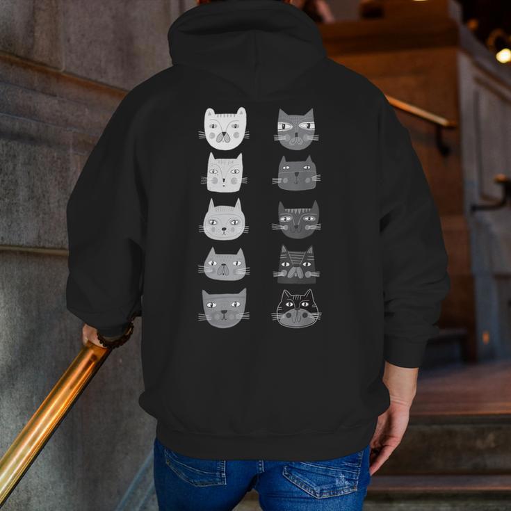 Cat Themed Artist Value Scale Educational Art Teacher Men Zip Up Hoodie Back Print, funny gift Cat Themed Artist Value Scale Educational Art Teacher Men Zip Up Hoodie Back Print, funny gift