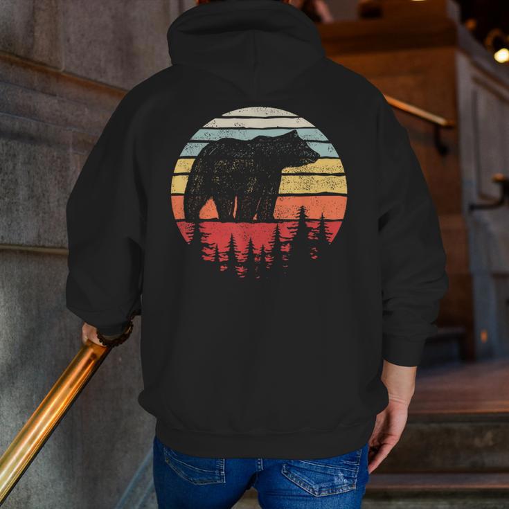 Catch Some Rays Vintage Retro Grizzly Bear Men Zip Up Hoodie Back Print, funny gift