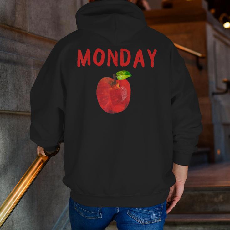 Caterpillar Friday Fruit Kindergarten Teacher Men Women Kids Men Zip Up Hoodie Back Print, funny gift
