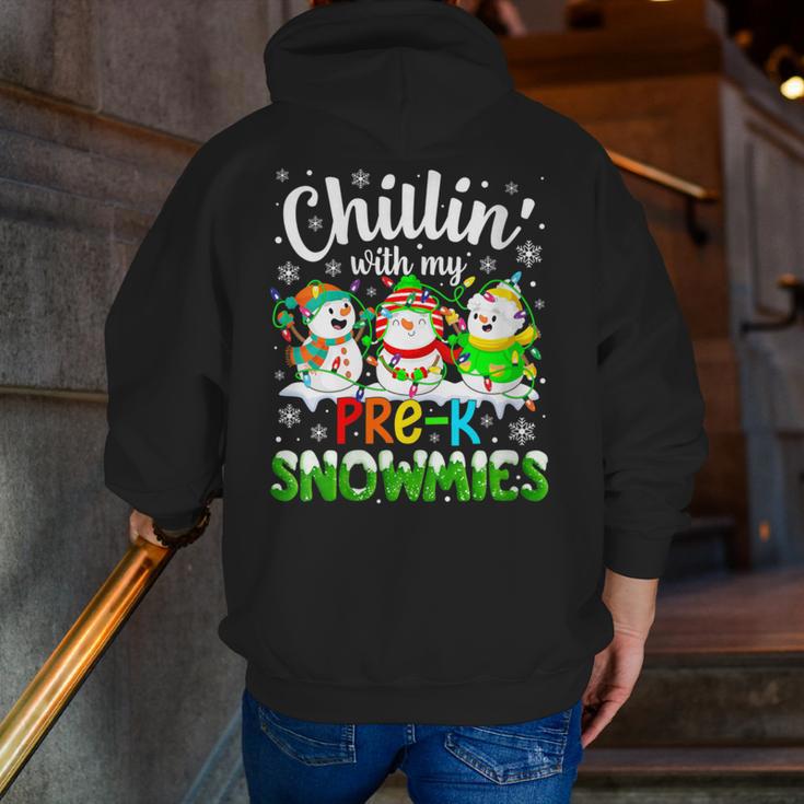 Chillin With My Pre-K Snowmies Christmas Teacher Xmas Men Zip Up Hoodie Back Print, funny gift Chillin With My Pre-K Snowmies Christmas Teacher Xmas Men Zip Up Hoodie Back Print, funny gift