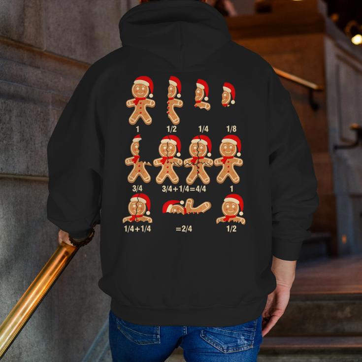 Christmas Math Teacher Equation Gingerbread With Santa Hat Men Women Men Zip Up Hoodie Back Print, funny gift Christmas Math Teacher Equation Gingerbread With Santa Hat Men Women Men Zip Up Hoodie Back Print, funny gift