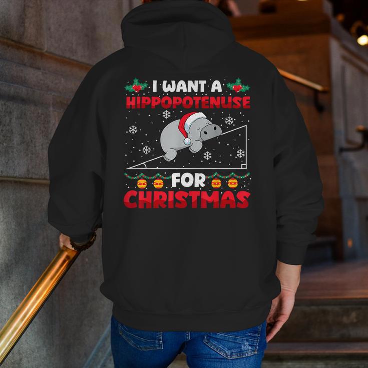 Christmas Math Teacher Hippopotenuse Math Lovers Xmas Men Zip Up Hoodie Back Print, funny gift Christmas Math Teacher Hippopotenuse Math Lovers Xmas Men Zip Up Hoodie Back Print, funny gift