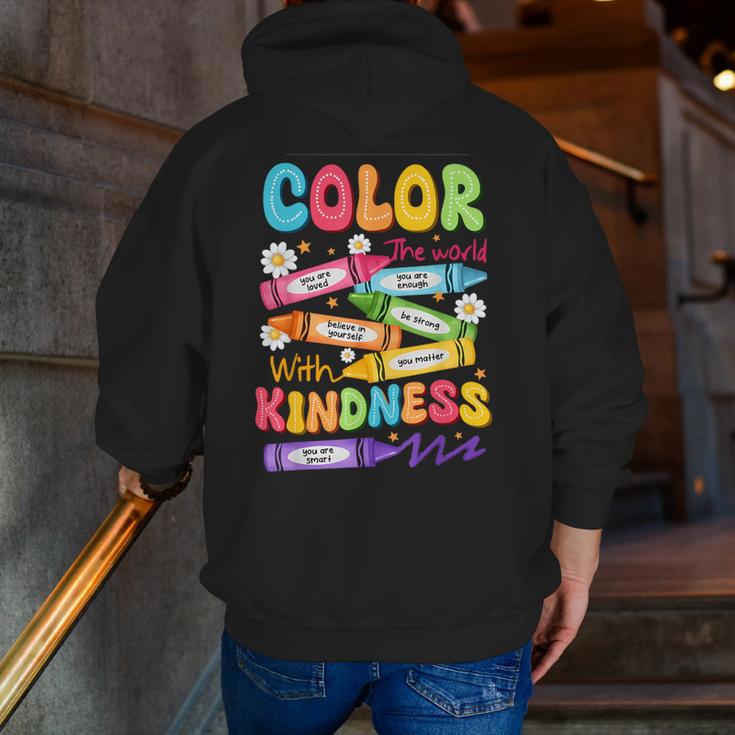 Color The World With Kindness Teachers Back To School Men Zip Up Hoodie Back Print, funny gift Color The World With Kindness Teachers Back To School Men Zip Up Hoodie Back Print, funny gift