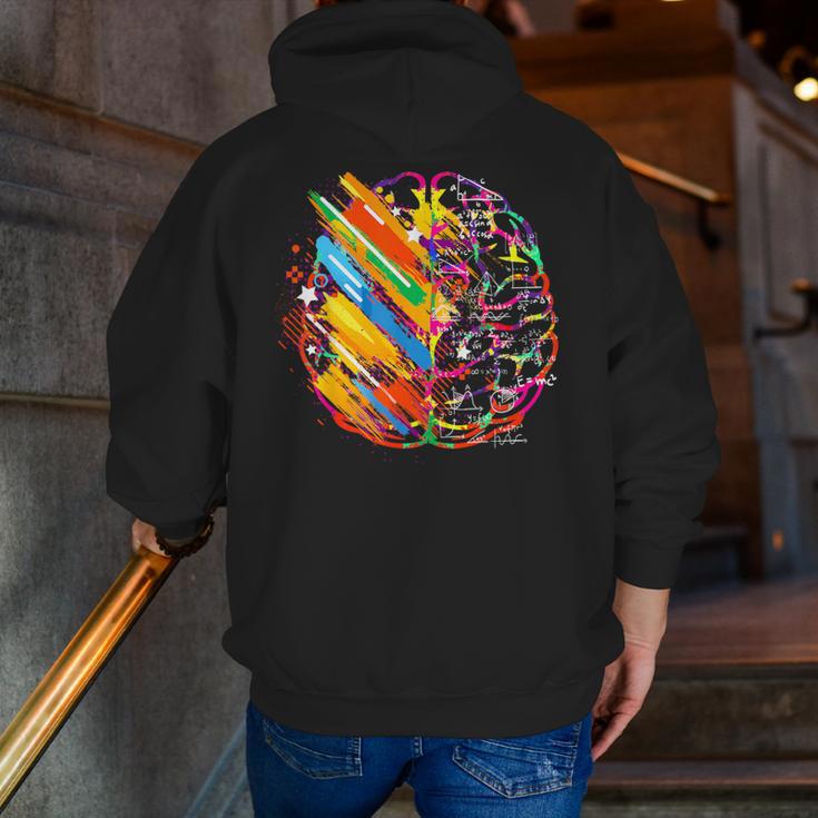 Colorful Brain Art Teacher Artist Painter Student Men Zip Up Hoodie Back Print, funny gift Colorful Brain Art Teacher Artist Painter Student Men Zip Up Hoodie Back Print, funny gift