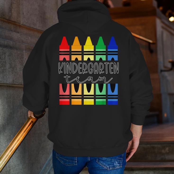 Colorful Crayon Kindergarten Team Tee For Teachers Students Men Women Kids Men Zip Up Hoodie Back Print, funny gift Colorful Crayon Kindergarten Team Tee For Teachers Students Men Women Kids Men Zip Up Hoodie Back Print, funny gift