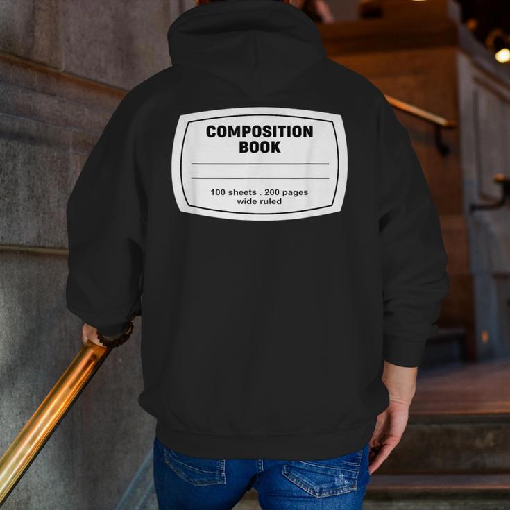 Composition Notebook Halloween Costume Teacher Student Men Zip Up Hoodie Back Print, funny gift Composition Notebook Halloween Costume Teacher Student Men Zip Up Hoodie Back Print, funny gift
