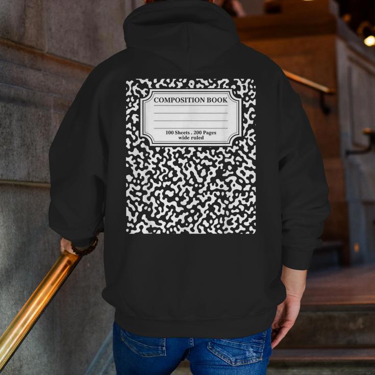 Composition Notebook Matching Group Halloween Teachers Men Zip Up Hoodie Back Print, funny gift