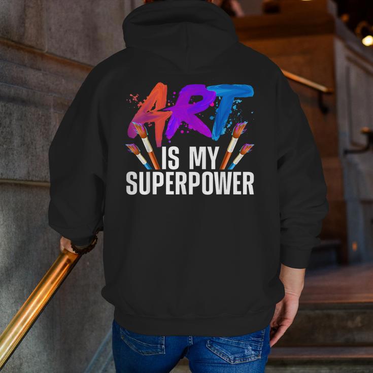 Cool Art For Men Women Art Teacher Artist Painter Superpower Men Zip Up Hoodie Back Print, funny gift Cool Art For Men Women Art Teacher Artist Painter Superpower Men Zip Up Hoodie Back Print, funny gift