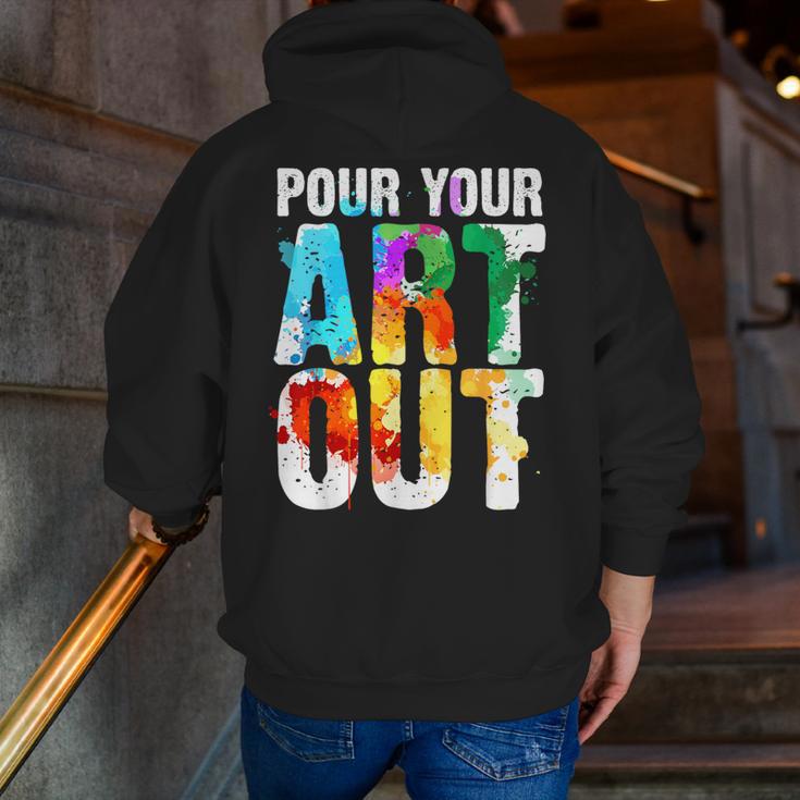 Cool Artist For Men Women Painter Art Teacher Paint Artists Men Zip Up Hoodie Back Print, funny gift