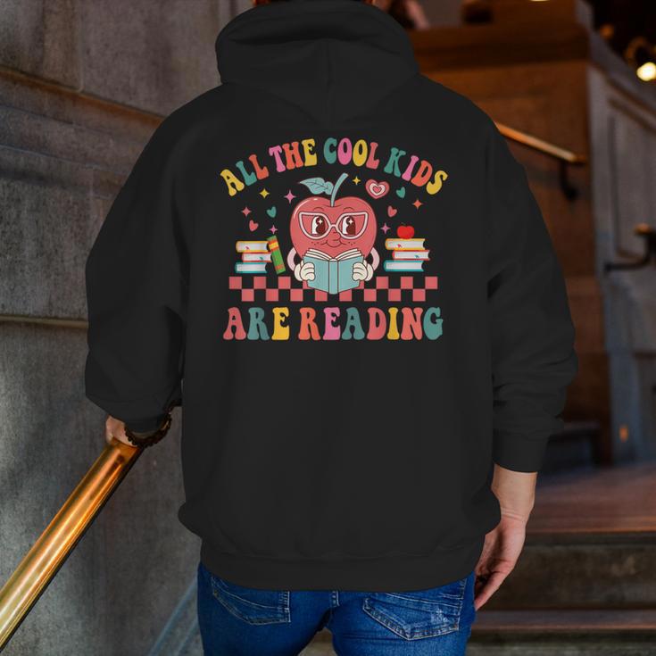 All The Cool Kids Are Reading Book Reading Teacher School Men Zip Up Hoodie Back Print, funny gift All The Cool Kids Are Reading Book Reading Teacher School Men Zip Up Hoodie Back Print, funny gift