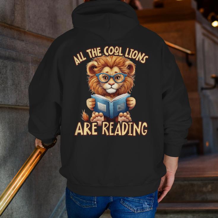 All The Cool Lions Are Reading Lion Teacher Men Women Kids Men Zip Up Hoodie Back Print, funny gift All The Cool Lions Are Reading Lion Teacher Men Women Kids Men Zip Up Hoodie Back Print, funny gift