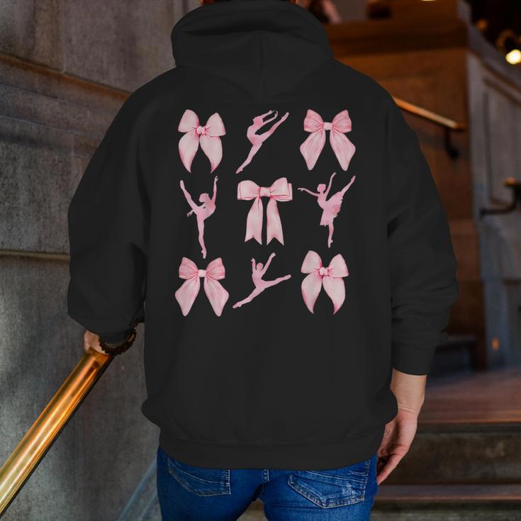 Coquette Bow Ballet Dance Teacher Coquette Women Dancing Men Zip Up Hoodie Back Print, funny gift