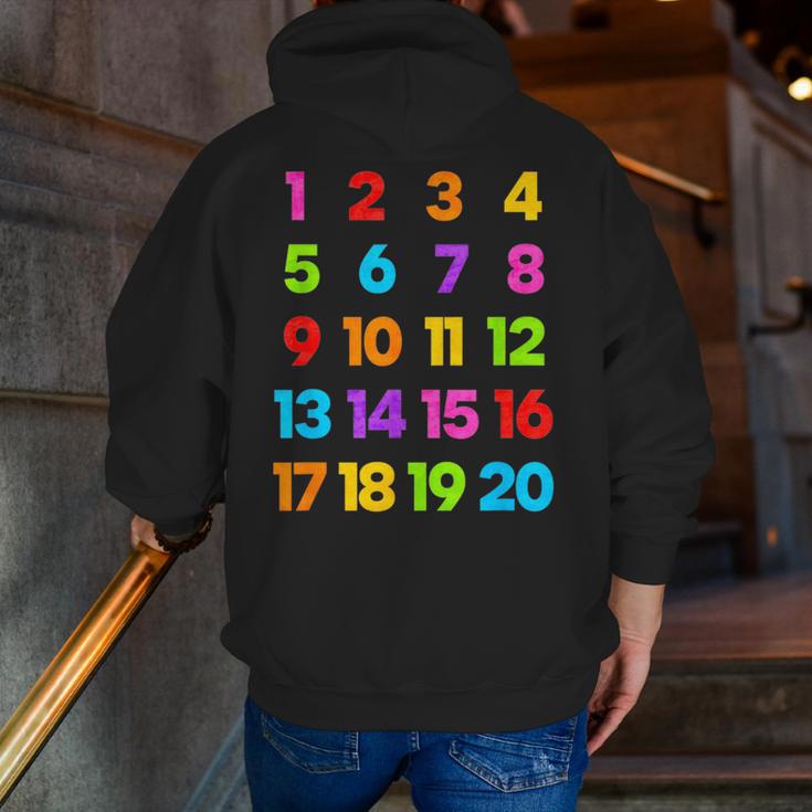 Counting 1-10 Learn To Count Number School Kids Teacher Men Zip Up Hoodie Back Print, funny gift Counting 1-10 Learn To Count Number School Kids Teacher Men Zip Up Hoodie Back Print, funny gift