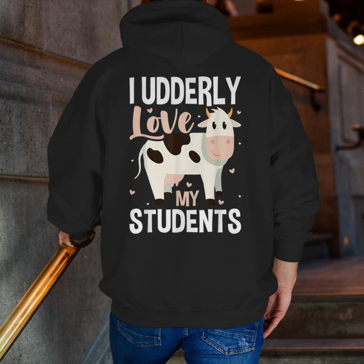 Cow Teacher Lover Men Zip Up Hoodie Back Print, funny gift Cow Teacher Lover Men Zip Up Hoodie Back Print, funny gift