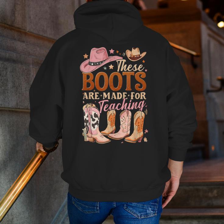 Cowboy Teacher These Boots Are Made-For Teaching School Men Zip Up Hoodie Back Print, funny gift Cowboy Teacher These Boots Are Made-For Teaching School Men Zip Up Hoodie Back Print, funny gift