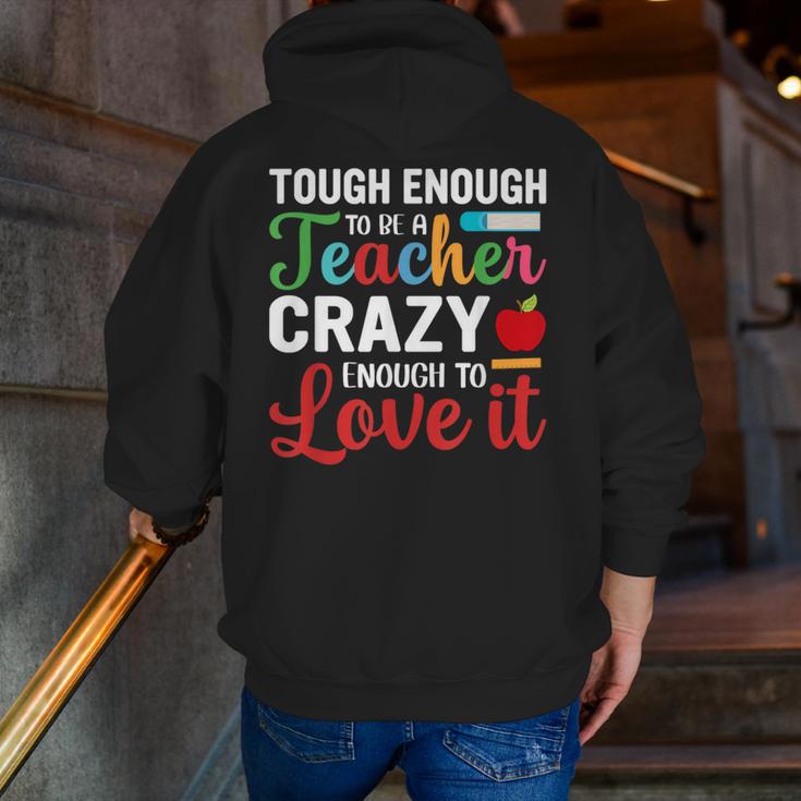Crazy Teacher Men Women School Teachers Men Zip Up Hoodie Back Print, funny gift