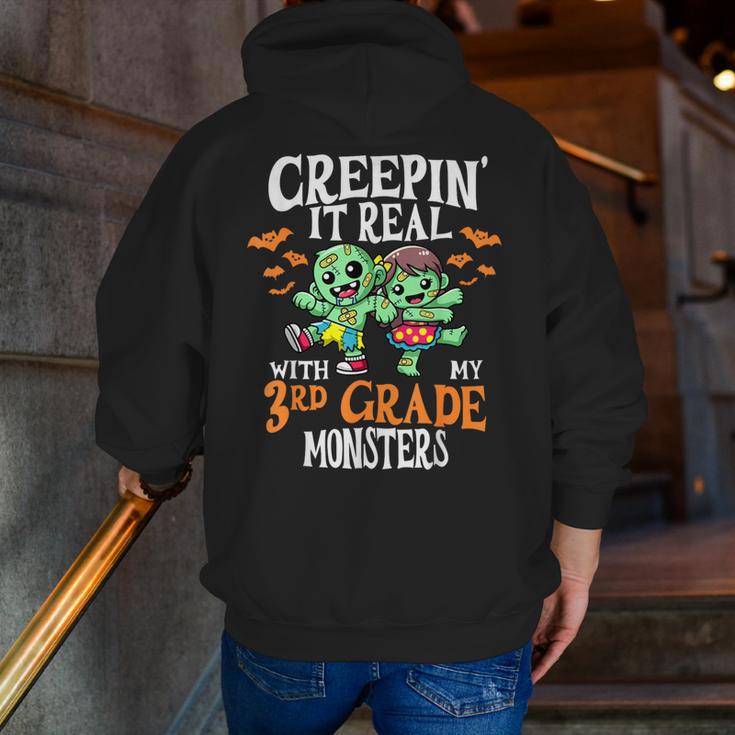 Creepin It Real Monster School 3rd Grade Teacher Halloween Men Zip Up Hoodie Back Print, funny gift Creepin It Real Monster School 3rd Grade Teacher Halloween Men Zip Up Hoodie Back Print, funny gift