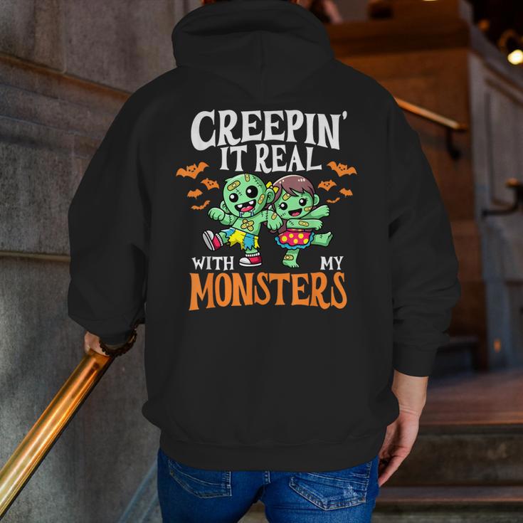 Creepin It Real Monster School Teacher Principal Halloween Men Zip Up Hoodie Back Print, funny gift Creepin It Real Monster School Teacher Principal Halloween Men Zip Up Hoodie Back Print, funny gift