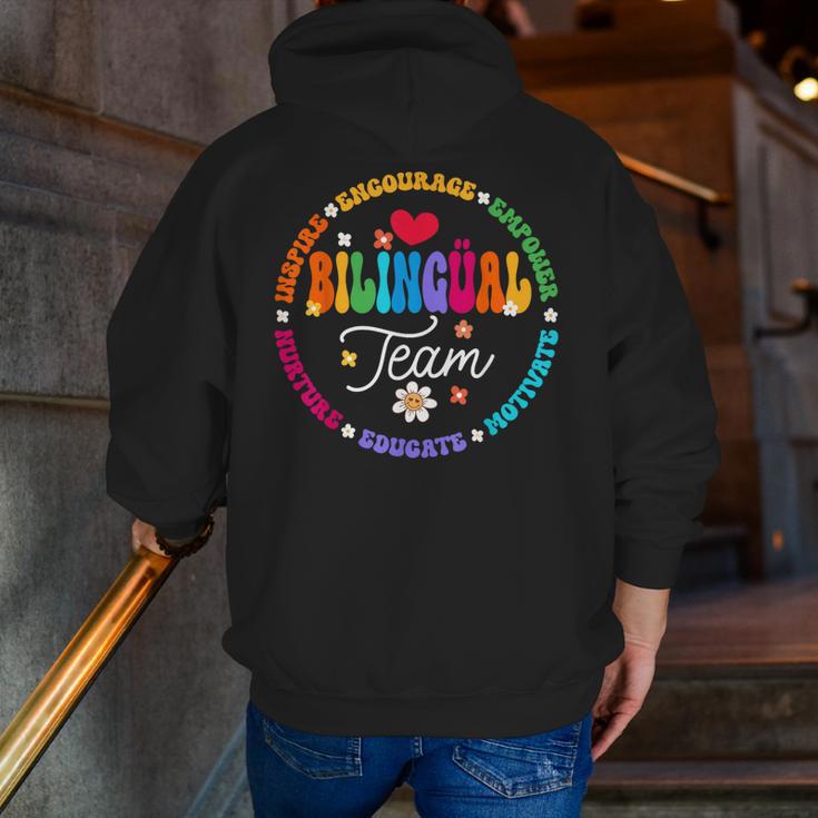 Cultivando Bilingues Dual Language Bilingual Team Teacher Men Zip Up Hoodie Back Print, funny gift Cultivando Bilingues Dual Language Bilingual Team Teacher Men Zip Up Hoodie Back Print, funny gift