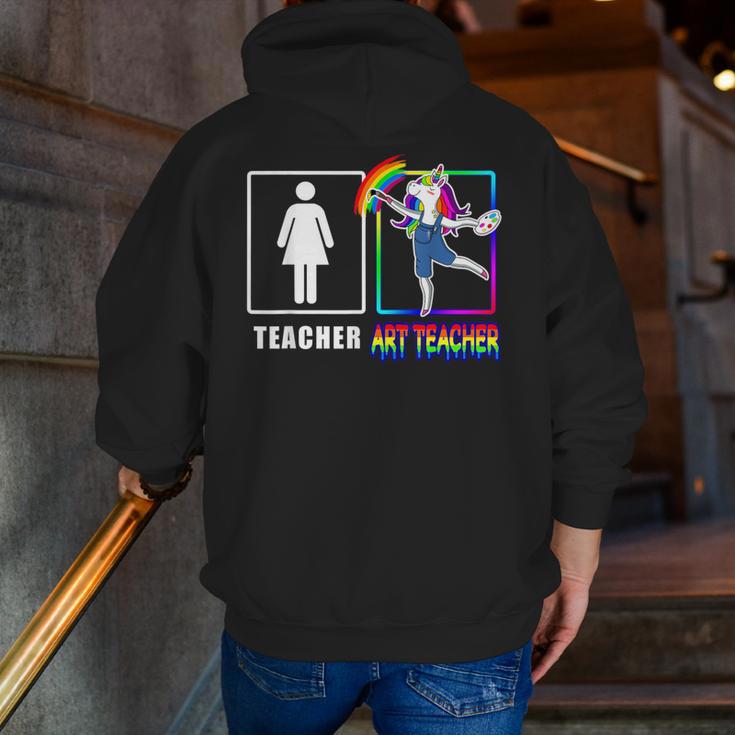 Cute Art Teacher Magical Dabbing Unicorn Artist Men Zip Up Hoodie Back Print, funny gift Cute Art Teacher Magical Dabbing Unicorn Artist Men Zip Up Hoodie Back Print, funny gift