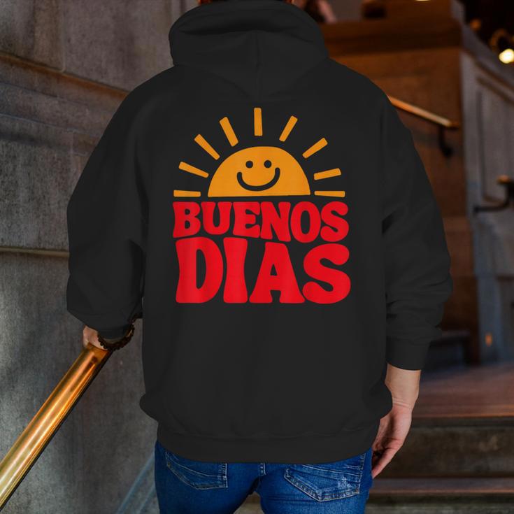 Cute Bilingual Spanish Teacher Buenos Dias Sunshine Men Zip Up Hoodie Back Print, funny gift Cute Bilingual Spanish Teacher Buenos Dias Sunshine Men Zip Up Hoodie Back Print, funny gift