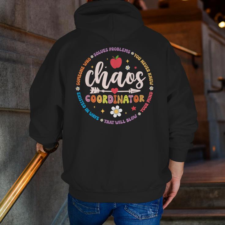 Cute Chaos Coordinator Teacher First Day Of School Men Zip Up Hoodie Back Print, funny gift Cute Chaos Coordinator Teacher First Day Of School Men Zip Up Hoodie Back Print, funny gift