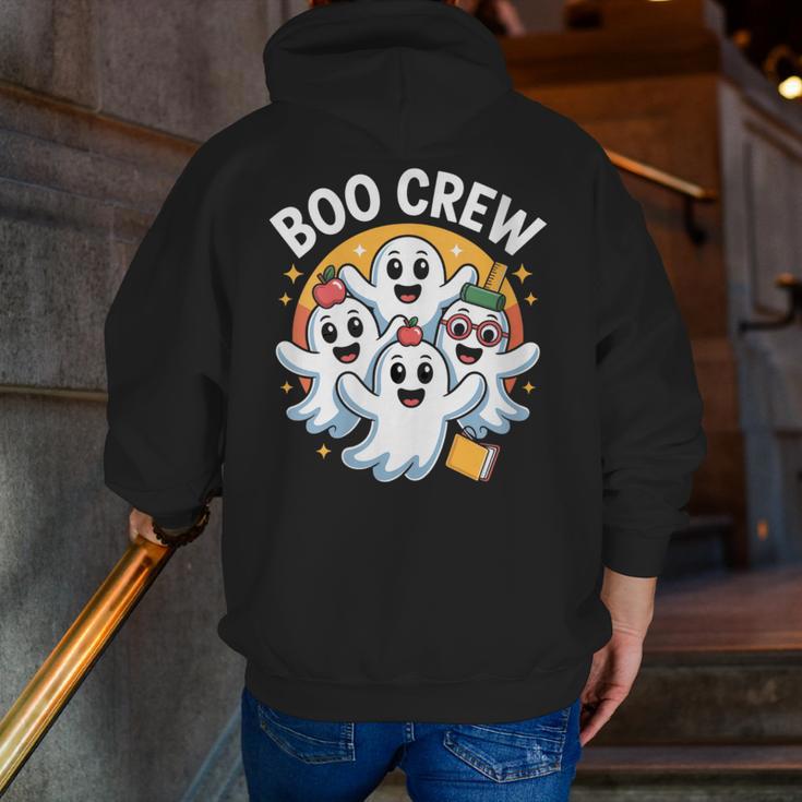 Cute Group Matching Teachers Halloween Men Zip Up Hoodie Back Print, funny gift