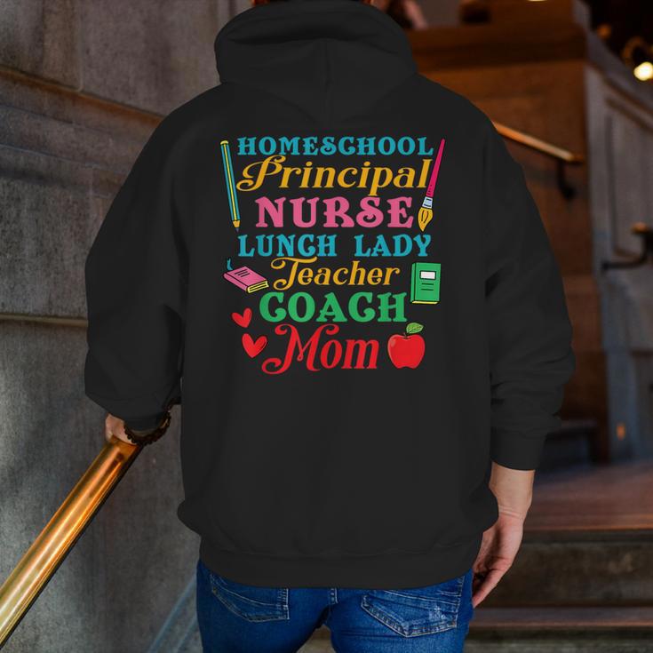 Cute Principal Nurse Lunch Lady Teacher Coach Homeschool Mom Men Zip Up Hoodie Back Print, funny gift Cute Principal Nurse Lunch Lady Teacher Coach Homeschool Mom Men Zip Up Hoodie Back Print, funny gift