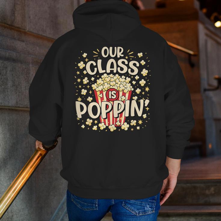 Cute Teacher Popcorn Day Men Zip Up Hoodie Back Print, funny gift Cute Teacher Popcorn Day Men Zip Up Hoodie Back Print, funny gift