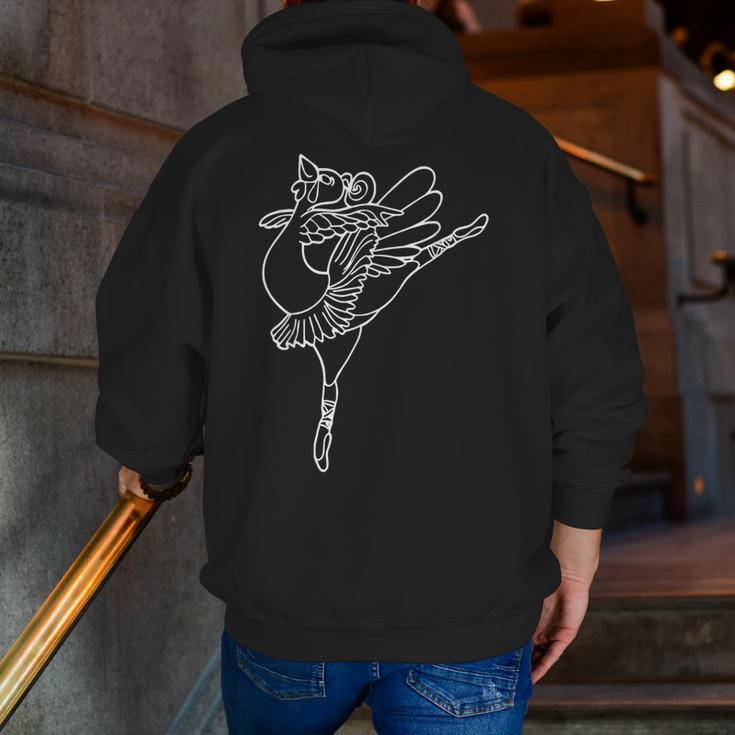Dancing Turkey Happy Thanksgiving Day Ballet Dance Teacher Men Zip Up Hoodie Back Print, funny gift