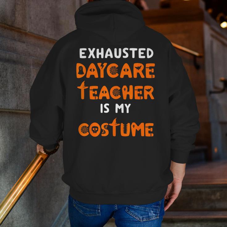 Daycare Teacher Halloween Costume Tired Day Care Shirt Men Zip Up Hoodie Back Print, funny gift Daycare Teacher Halloween Costume Tired Day Care Shirt Men Zip Up Hoodie Back Print, funny gift